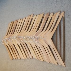 Wooden Hangers Set of 20 Suit Pants Slip Resistant
